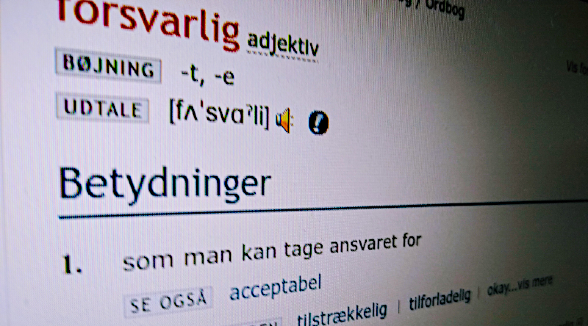 Forvarlig definition